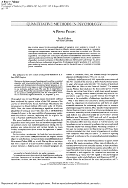 A Power Primer