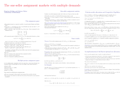 Francisco Robles: The one-seller assignment markets with multiple