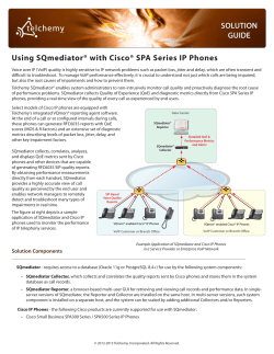Solution Guide: Using SQmediator with Cisco SPA