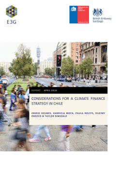 considerations for a climate finance strategy in chile