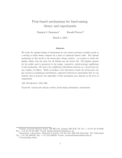 Prize-based mechanisms for fund-raising: theory and experiments