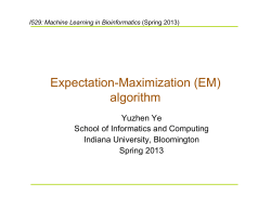 Expectation-Maximization (EM) algorithm