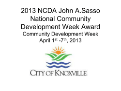 NCDA John Sasso Community Development Award