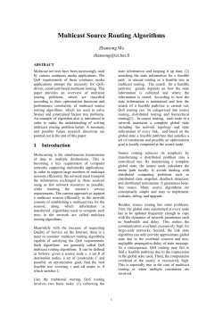 Multicast Source Routing Algorithms
