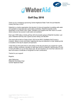 Golf Day Sponsorship Form