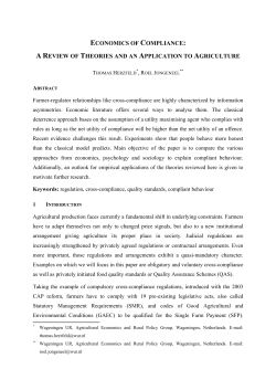 economics of compliance: a review of theories and an