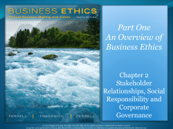 Social Responsibility and Stakeholder Orientation