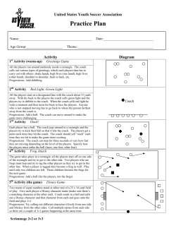 Practice Plan - Jackson Soccer Club