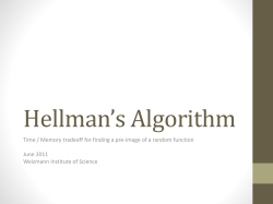 Hellman Algorithm - Guy Tel-Zur