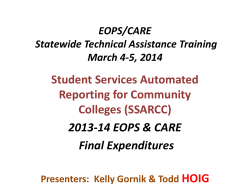 SSARCC - California Community Colleges Chancellor`s Office