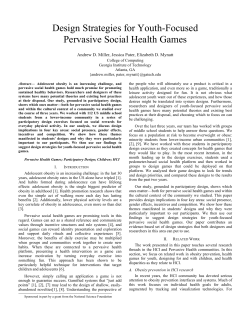 Design Strategies for Youth-Focused Pervasive Social Health Games