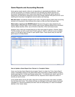 Game Reports - Oregon Soccer Central