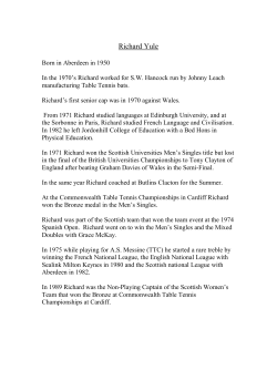 Richard Yule - Table Tennis Scotland