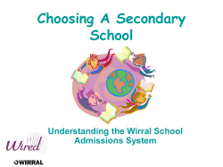 Choosing A Secondary School