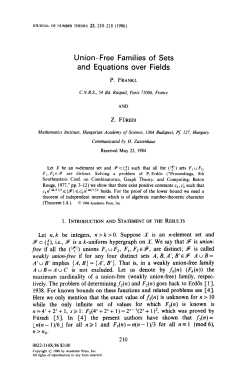 Union-Free Families of Sets and Equations over Fields