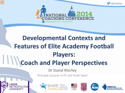 Developmental Contexts and Features of Elite