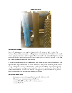 Foam Rolling 101