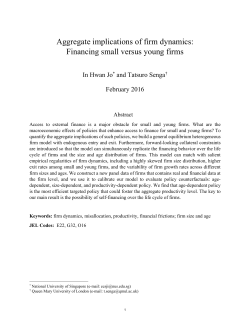 Aggregate implications of firm dynamics