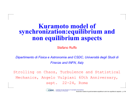 Kuramoto model of synchronization:equilibrium and non equilibrium