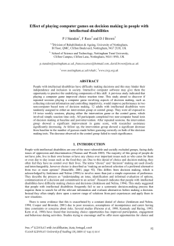 Effect of playing computer games on decision making in people with