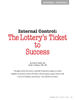 The Lottery`s Ticket to Success