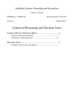 Control of Reasoning and Decision Trees