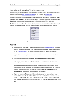 CourseGenie: Creating Gap Fill self