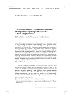 Are Outcome Fairness and Outcome Favorability