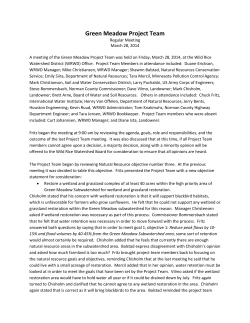 Green Meadow Project Team - Wild Rice Watershed District