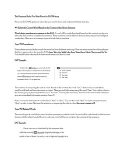 The Grammar Rules You Must Know for SAT Writing Here are the 12