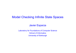 Model Checking Infinite State Spaces
