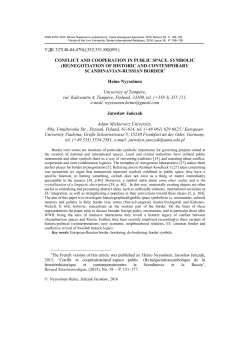 conflict and cooperation in public space. symbolic