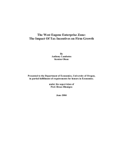Eugene Enterprise Zone - University of Oregon Economics