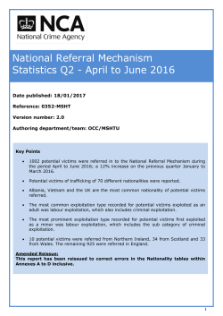 National Referral Mechanism Statistics Q2