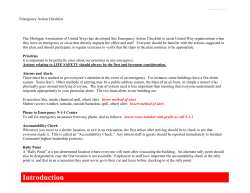 MAUW - Emergency Action Checklist