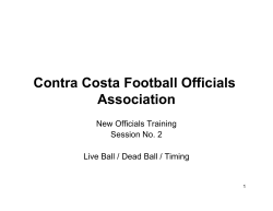 Session 2 - Live Ball Dead Ball Timing