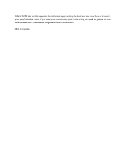 PLEASE NOTE: Gerber Life appoints the individual agent writing the