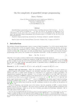 On the complexity of quantified integer programming
