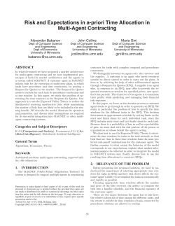 Risk and Expectations in a-priori Time Allocation in Multi