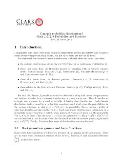Common probability distributions