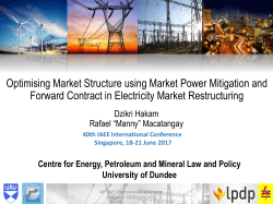 40th IAEE International Conference Singapore, 18