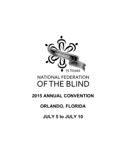 convention agenda - National Federation of the Blind