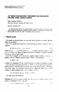 AN EDGE-COLORATION THEOREM FOR BIPARTITE GRAPH$ WI