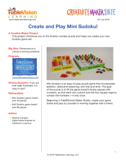 Create and Play Mini Sudoku!