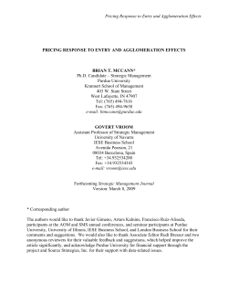 Pricing Response to Entry and Agglomeration Effects
