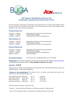 33RD ANNUAL AON BENFIELD FECCHIO CUP TOURNAMENT