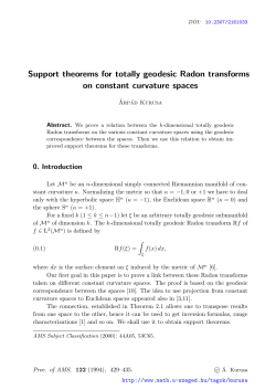 Support theorems for totally geodesic Radon transforms on constant