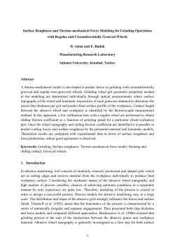R Radius of the grinding wheel (mm)
