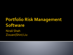 Portfolio Management - Stevens Institute of Technology