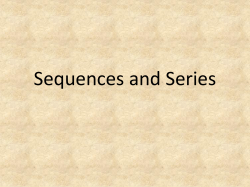 Sequences and Series